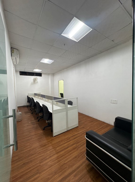 1 Director cabin along with 10 Workstations, Fully furnished office
